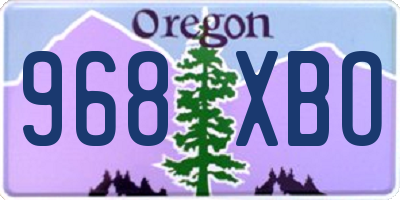 OR license plate 968XBO