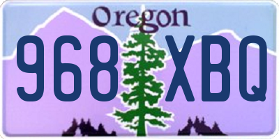 OR license plate 968XBQ