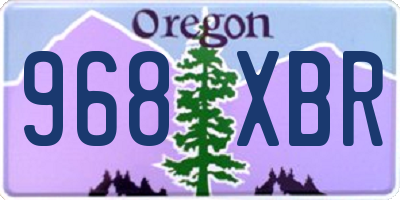 OR license plate 968XBR