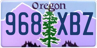 OR license plate 968XBZ