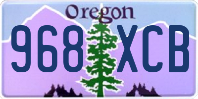OR license plate 968XCB