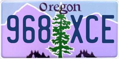 OR license plate 968XCE