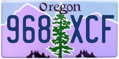 OR license plate 968XCF