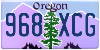 OR license plate 968XCG