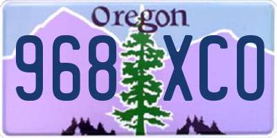 OR license plate 968XCO
