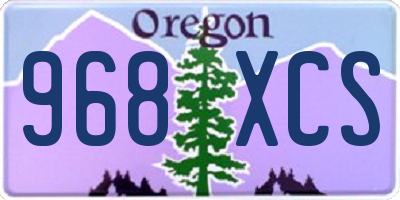 OR license plate 968XCS