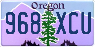 OR license plate 968XCU