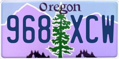 OR license plate 968XCW