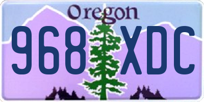 OR license plate 968XDC