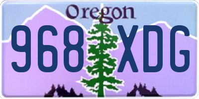 OR license plate 968XDG
