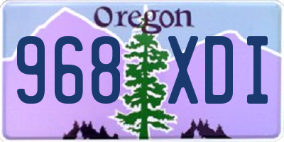 OR license plate 968XDI
