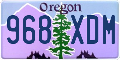 OR license plate 968XDM
