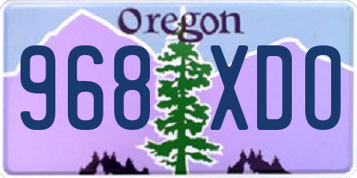 OR license plate 968XDO