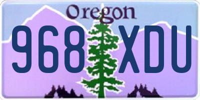 OR license plate 968XDU