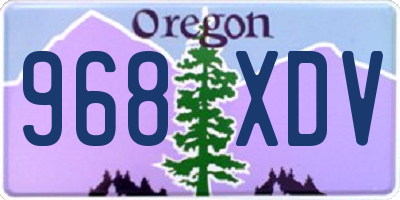 OR license plate 968XDV