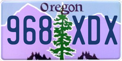 OR license plate 968XDX