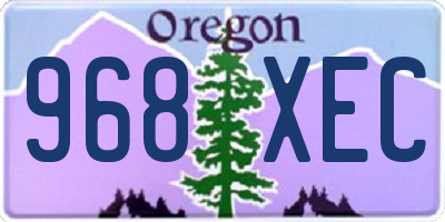 OR license plate 968XEC