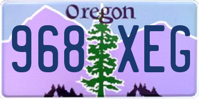 OR license plate 968XEG