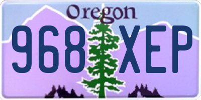 OR license plate 968XEP