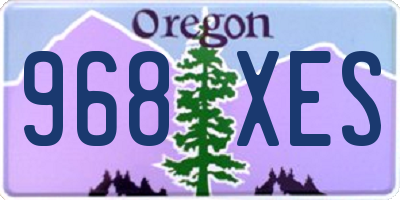 OR license plate 968XES
