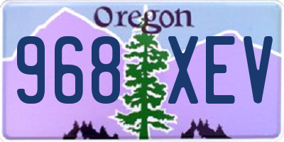 OR license plate 968XEV