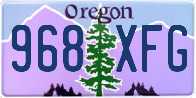 OR license plate 968XFG