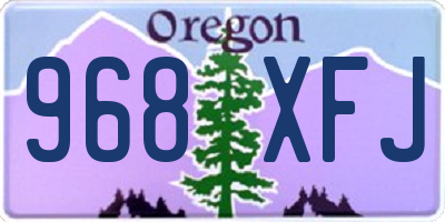 OR license plate 968XFJ