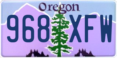 OR license plate 968XFW