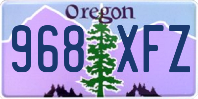 OR license plate 968XFZ