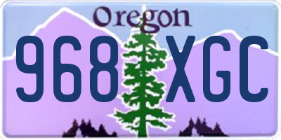 OR license plate 968XGC