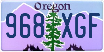 OR license plate 968XGF