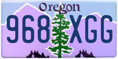 OR license plate 968XGG