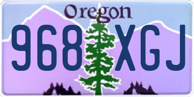 OR license plate 968XGJ