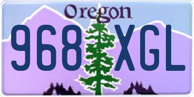 OR license plate 968XGL