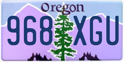 OR license plate 968XGU