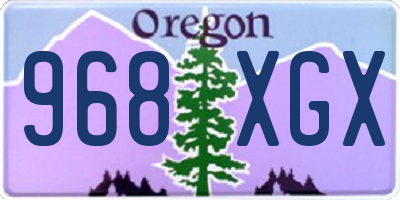 OR license plate 968XGX