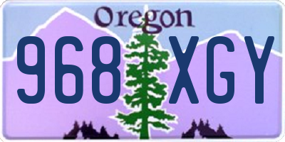 OR license plate 968XGY