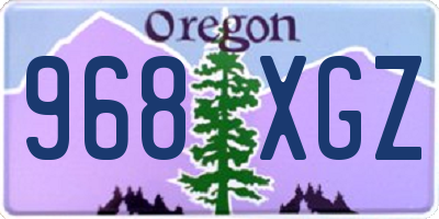 OR license plate 968XGZ