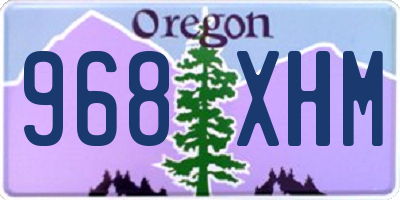 OR license plate 968XHM