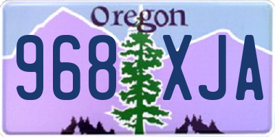OR license plate 968XJA