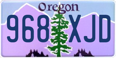 OR license plate 968XJD