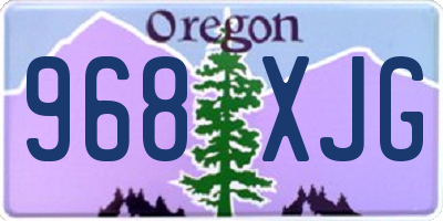 OR license plate 968XJG