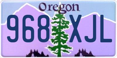 OR license plate 968XJL