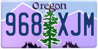 OR license plate 968XJM