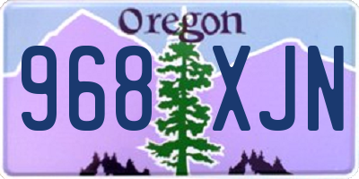 OR license plate 968XJN