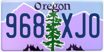 OR license plate 968XJO