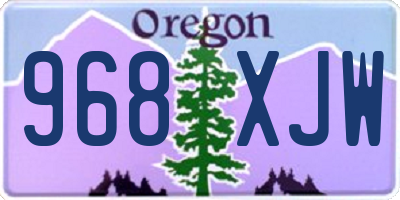 OR license plate 968XJW