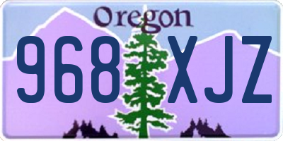 OR license plate 968XJZ