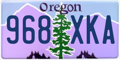 OR license plate 968XKA