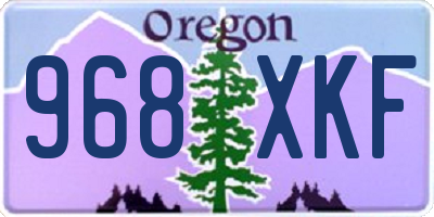 OR license plate 968XKF